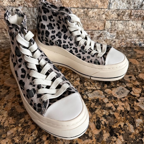 R13 Distressed Platform High Top Sneaker - Picture 1 of 7